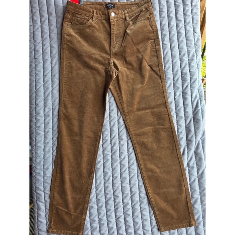 878 Well Worn Womens High Rise Soft Corduroy Skinny Pant Tan Brown Size 8